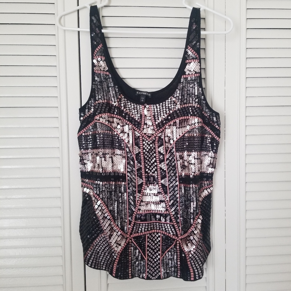 Express Sequin Tank Top
